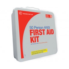 50 Person ANSI/OSHA First Aid Kit, Weather Proof Metal Case